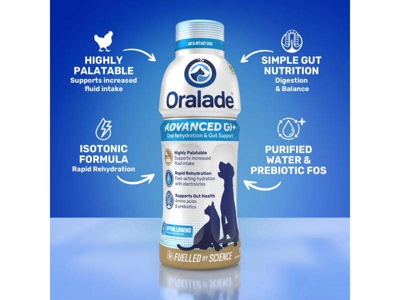  Oralade Gastro Intestinal - За КУЧЕТА и КОТКИ /500 ml/ - с натурален вкус на пиле